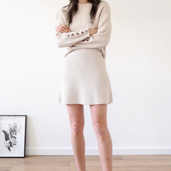 Sezane matching set - Naella skirt + Sami sweater in ecru size xs - Picture 4 of 4
